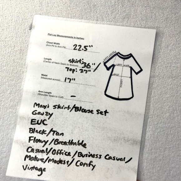 Alfred Dunner 2 Pc Blouse Skirt Set Womens 16/18 Black Giraffe Print Maxi USA - Picture 11 of 13